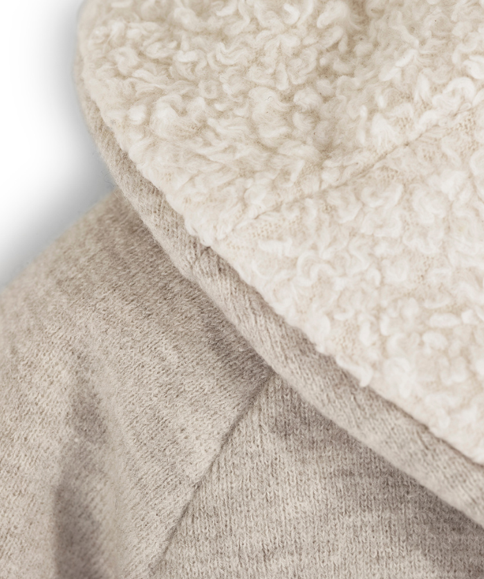 Fine-knitted slippers for tying - nut