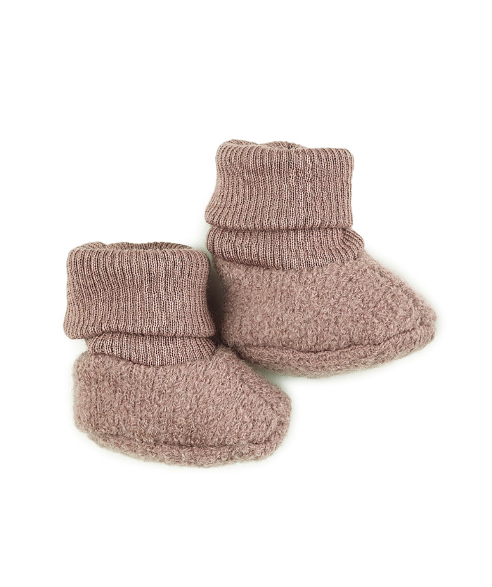 Fine-knitted slippers for tying - nut