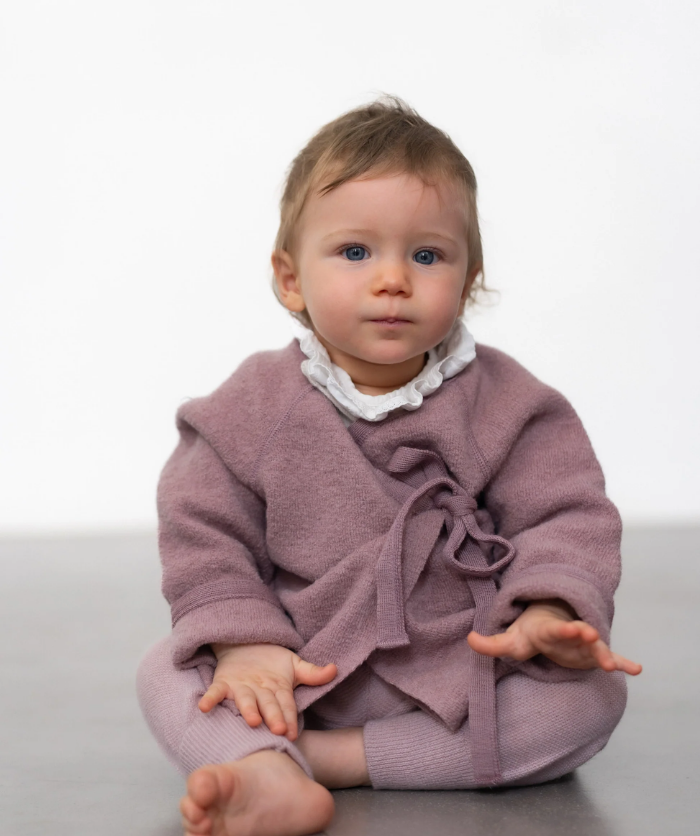 Walk-Jäckchen zum Binden - Mauve