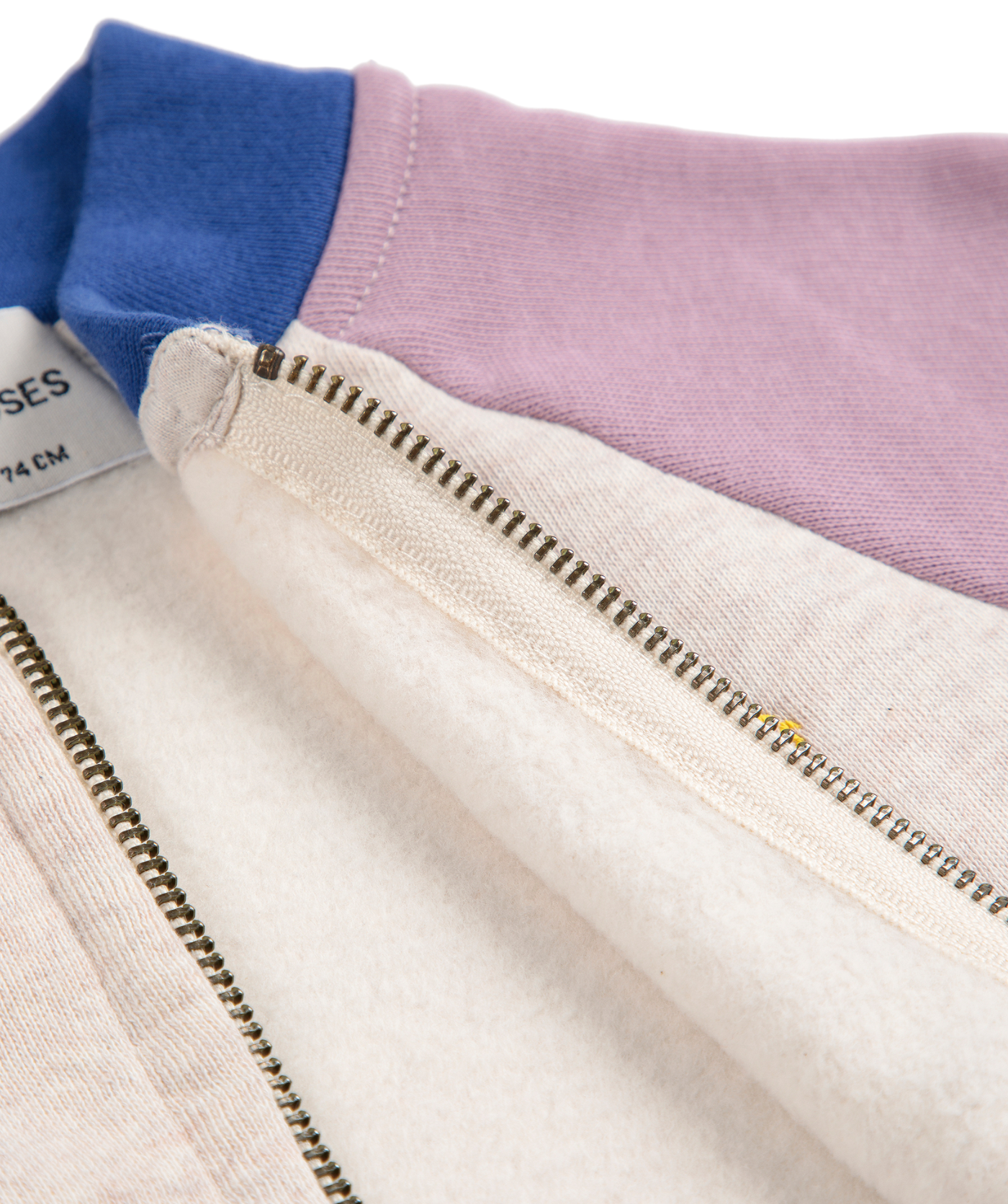 Tic Tac Toe color block zipped Sweatshirt - Lavender