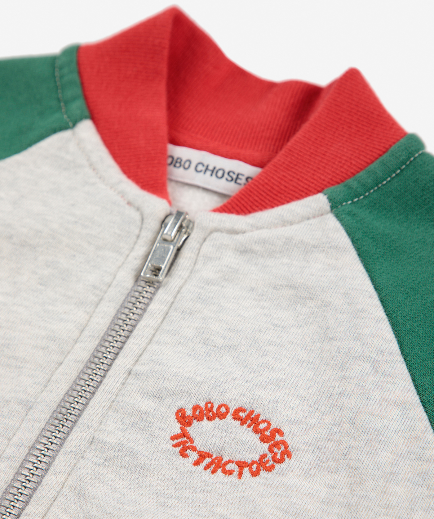 Tic Tac Toe color block zipped Sweatshirt - Rot