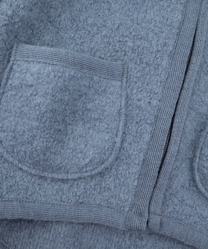 Walkjacke mit Reissverschluss - Rauchblau