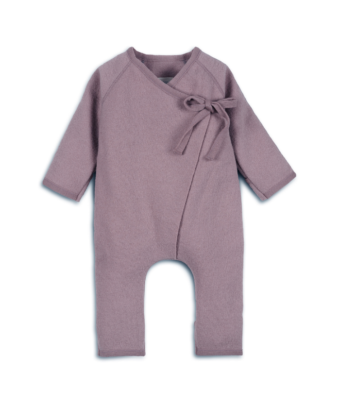 Walkoverall zum Binden - 100% Bio-Schurwolle - Mauve