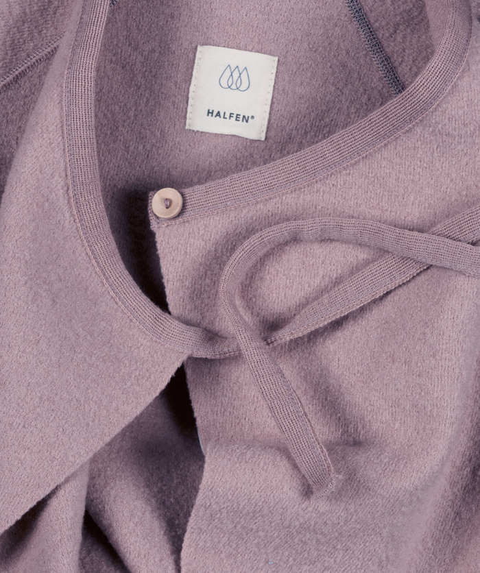 Walkoverall zum Binden - 100% Bio-Schurwolle - Mauve