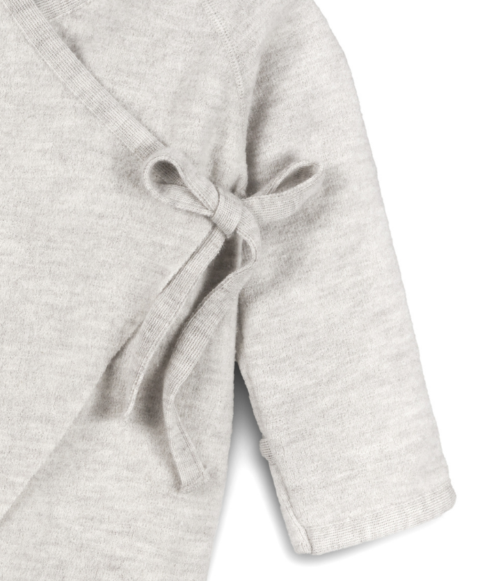 Walkoverall zum Binden - 100% Bio-Schurwolle - Grau