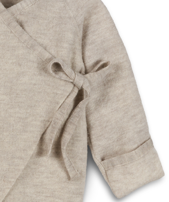 Fine-knitted slippers for tying - nut