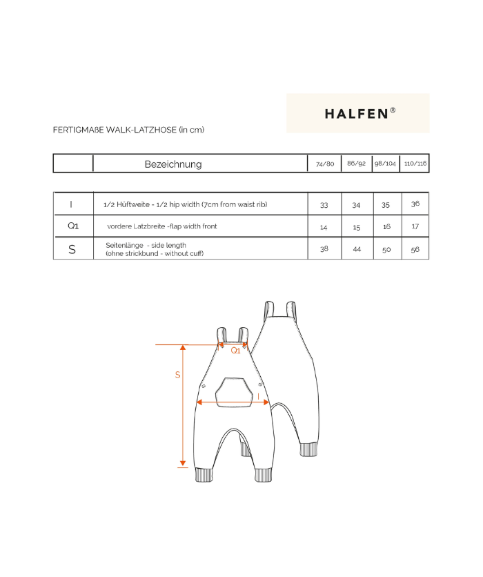 Walklatzhose 100% Merinowolle - Navy