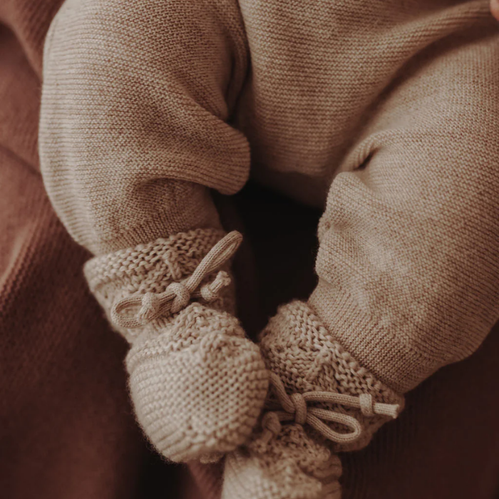 Grobstrick Babyschühchen