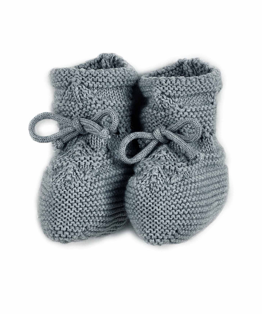 Fine-knitted slippers for tying - nut
