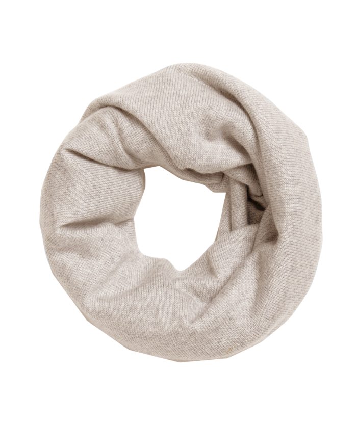 Strick-Schlauchschal - 100% Merinowolle - Natur