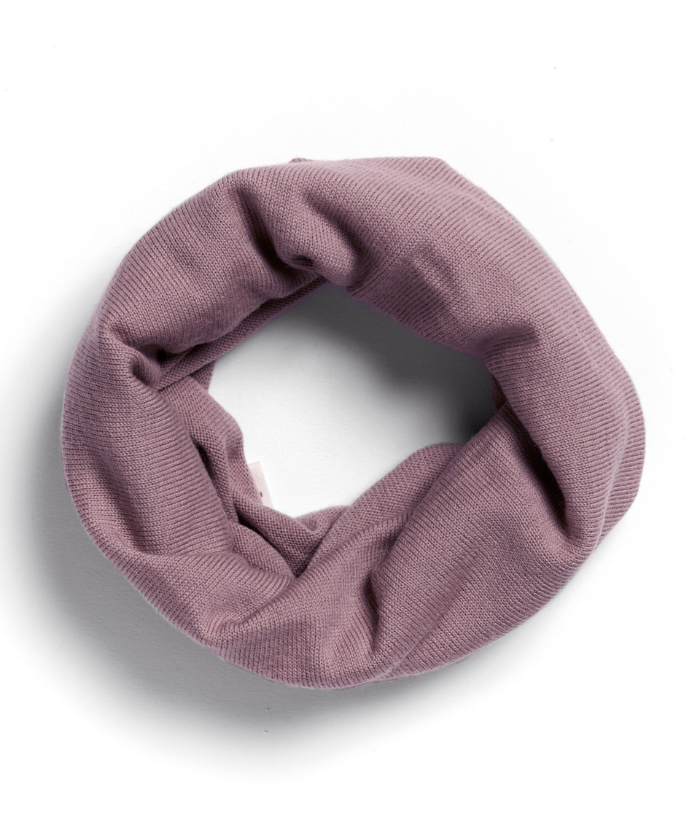 Strick-Schlauchschal - 100% Merinowolle - Mauve