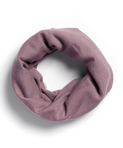 Strick-Schlauchschal - 100% Merinowolle - Mauve