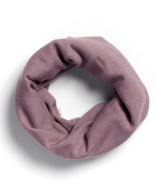 Strick-Schlauchschal - 100% Merinowolle - Mauve