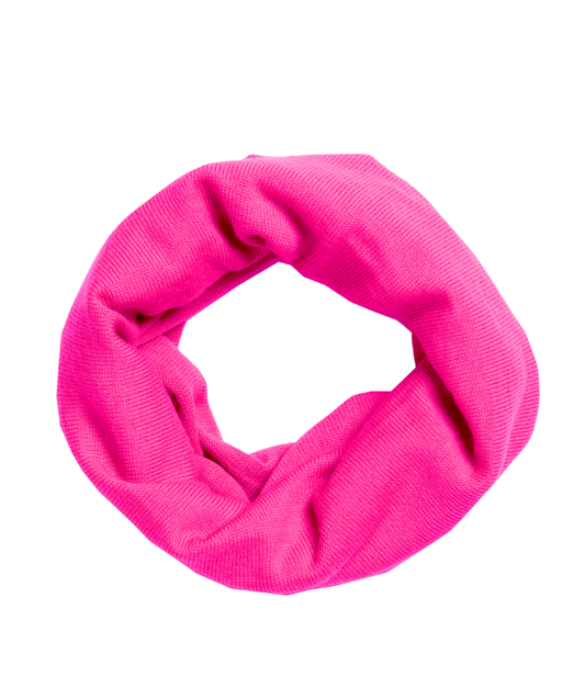 Strick-Schlauchschal - 100% Merinowolle - Neon Pink