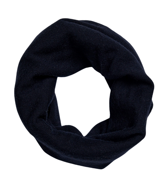 Strick-Schlauchschal - 100% Merinowolle - Marine