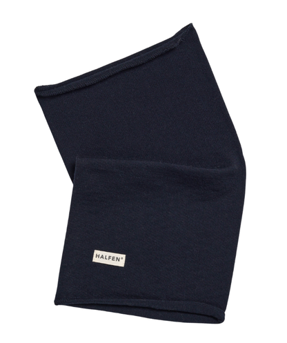 Strick-Schlauchschal - 100% Merinowolle - Marine