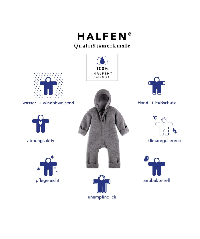 Wollwalkanzug 100% Bio-Schurwolle - Sage