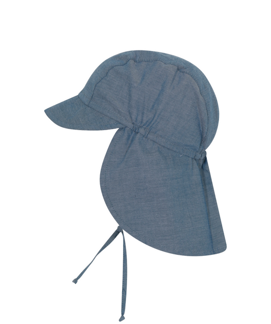 Matti Sommerhut mit Nackenschutz - Stone Blue