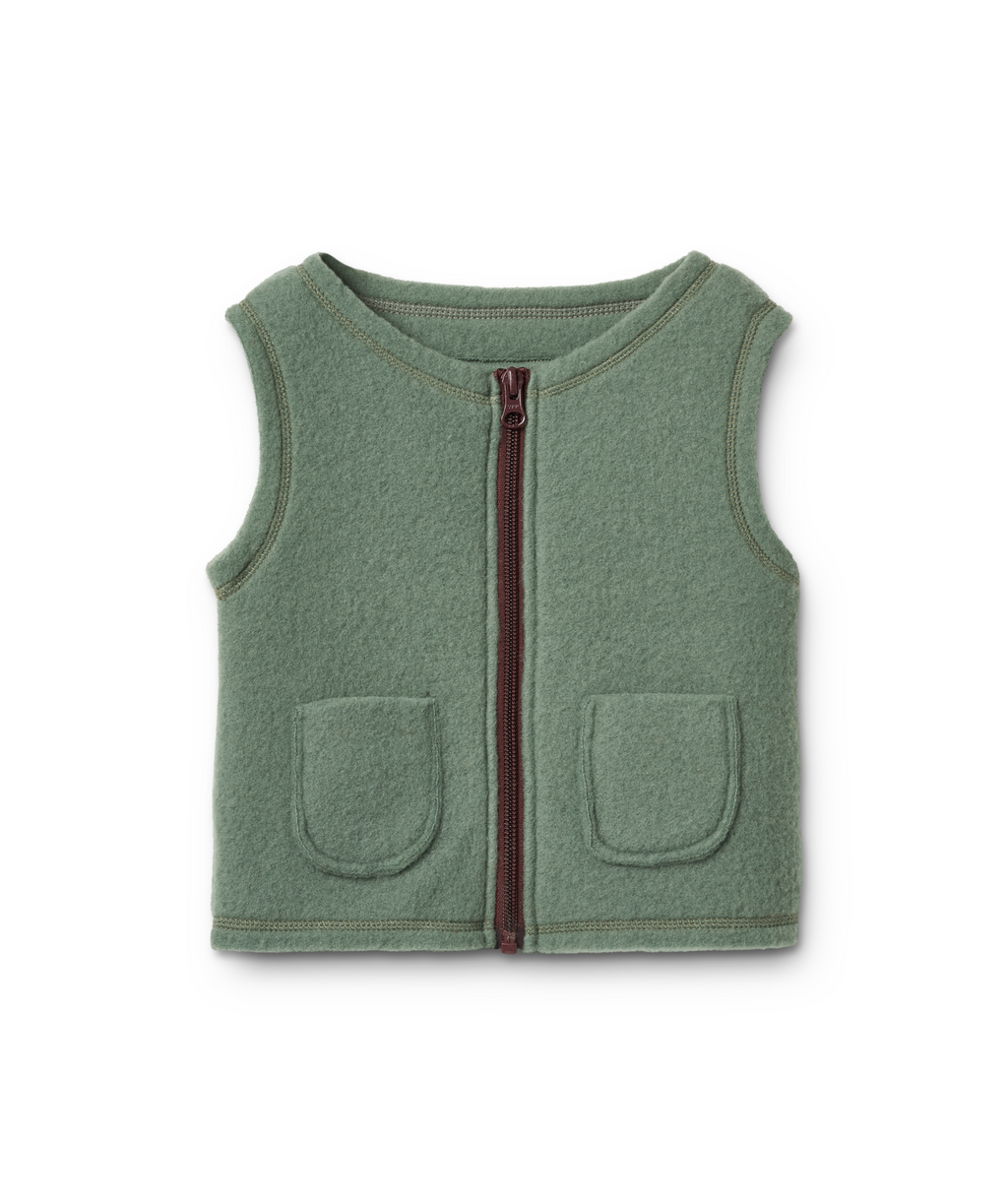 Weste aus gebürsteter Wolle