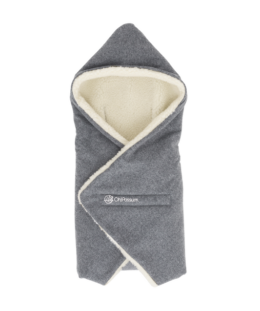 Einschlagdecke Koala 100% Merinowolle - Grau