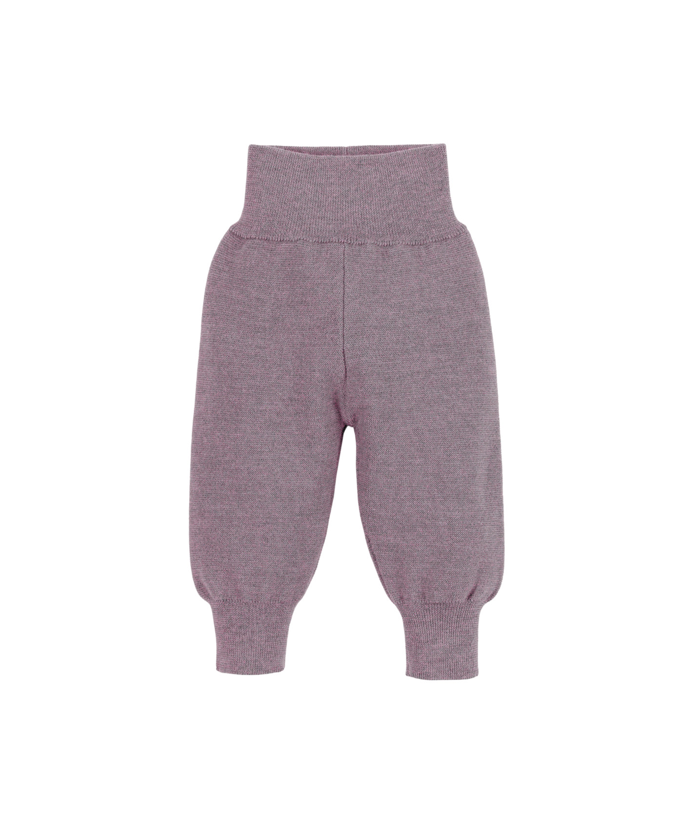 Fine-knit trousers 100% Merino wool - Mauve