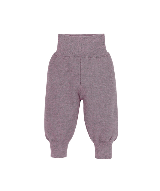 Feinstrick-Hose 100% Merinowolle - Mauve
