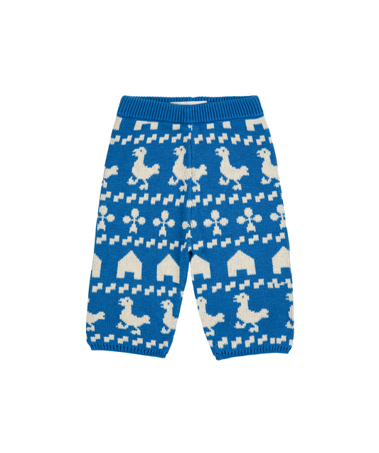 Farm all over knitted Pants - Blau