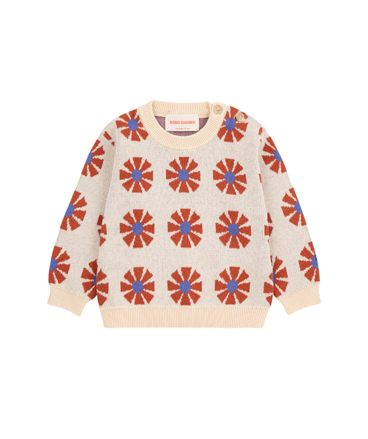 Kaleidoscope all over jacquard Jumper - Offwhite