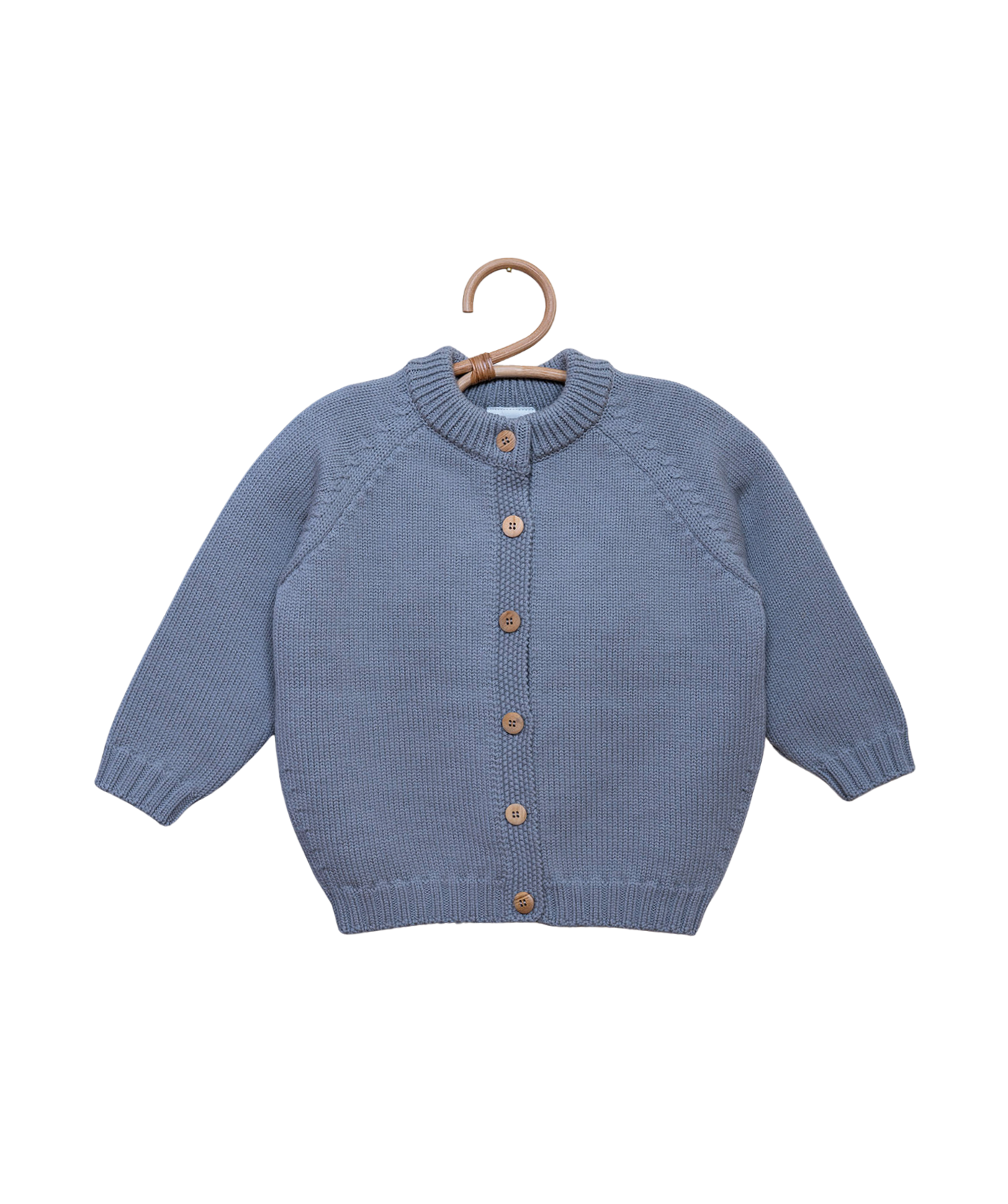 The Woolly Cardigan 100% Merinowolle - Blue