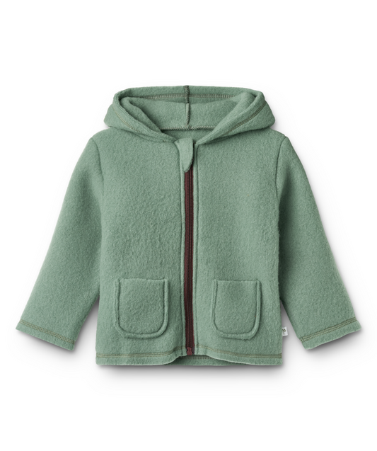 Bärenjacke aus gebürsteter Wolle - Agave