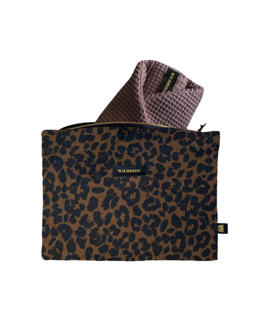 Kleinkindertrage Beutel - Brown Leopard