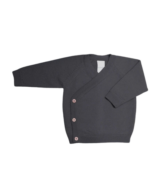 The Woolly Baby Jacket 100% Merinowolle - Grey