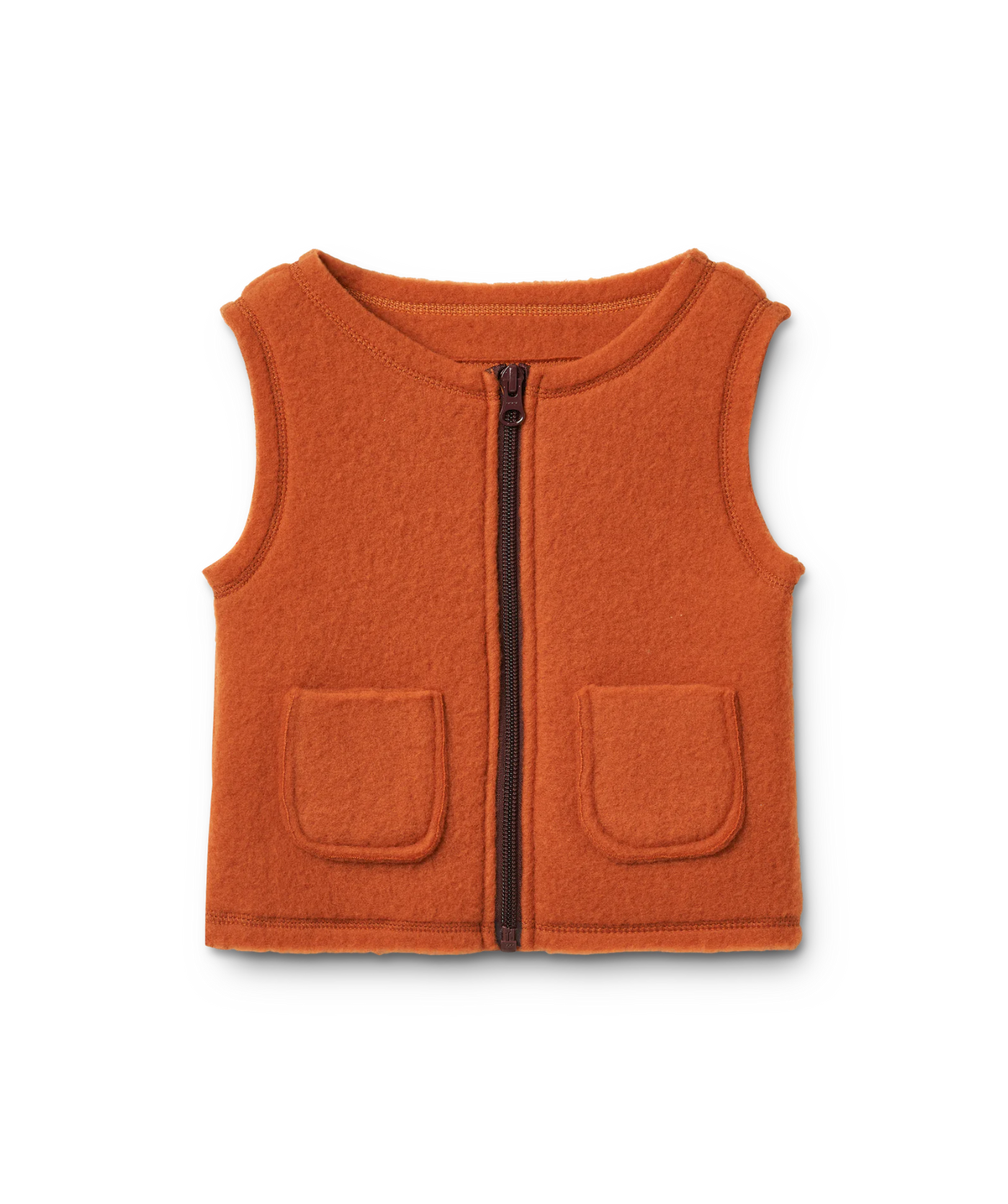 Weste aus gebürsteter Wolle