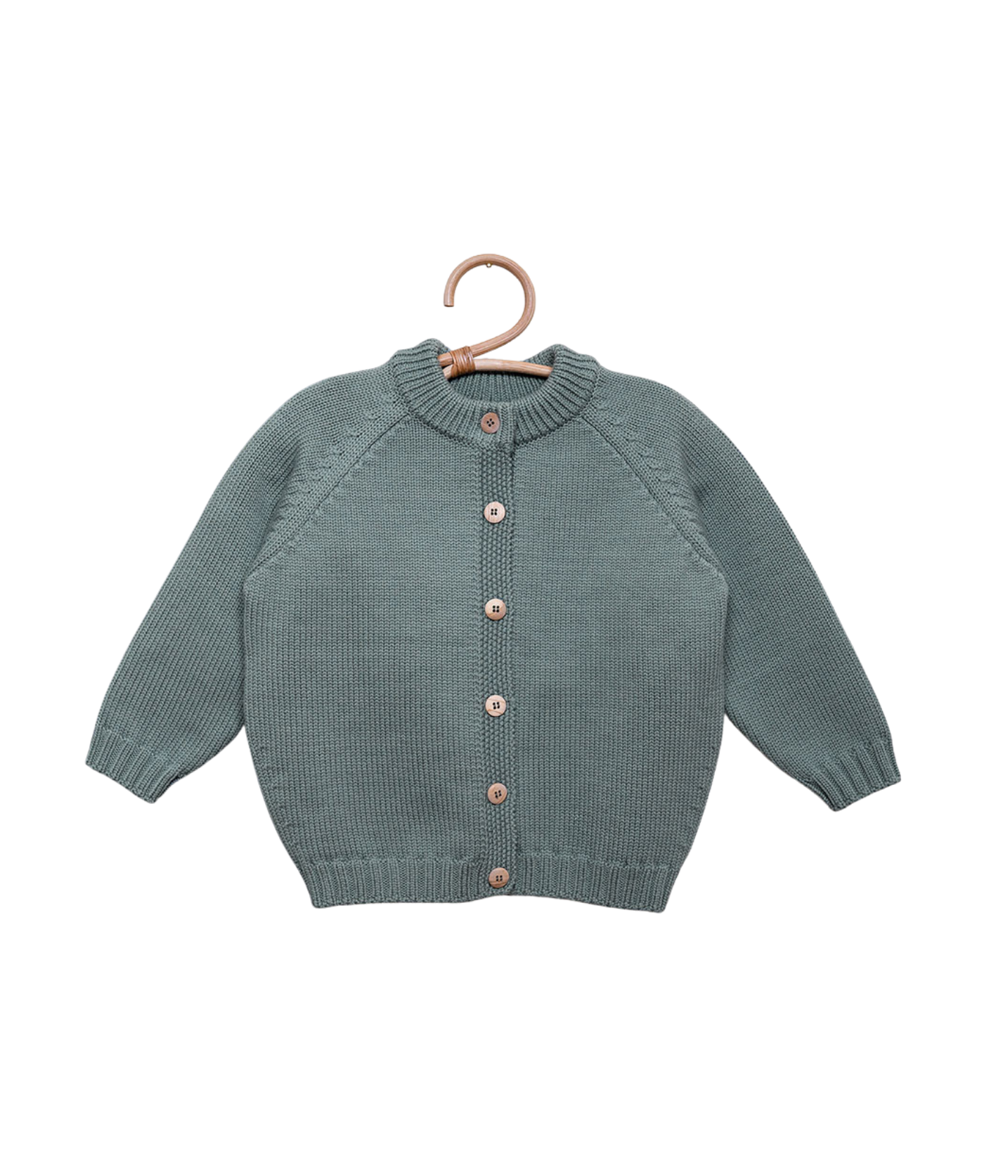 The Woolly Cardigan 100% Merino Wool - Sage