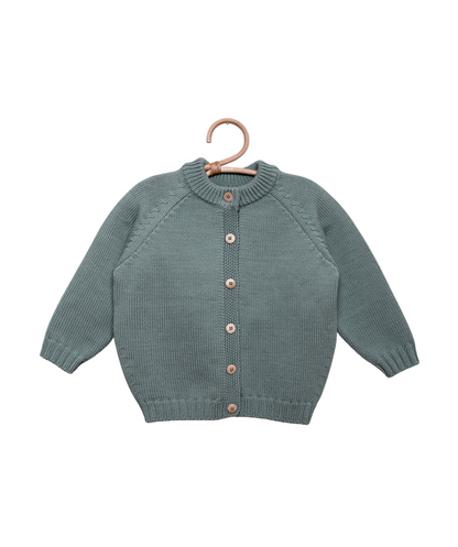 The Woolly Cardigan 100% Merinowolle - Sage
