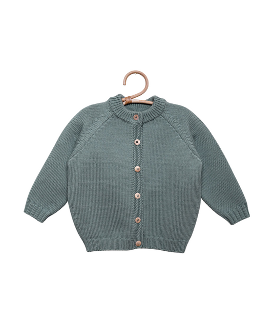 The Woolly Cardigan 100% Merinowolle - Sage