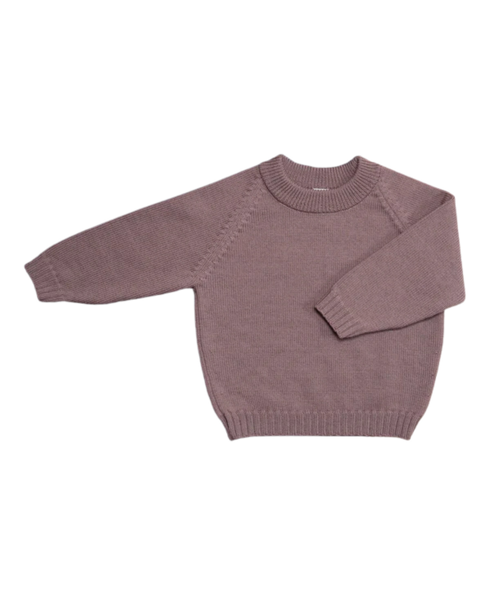 The Woolly Sweater 100% Merino Wool - Mauve