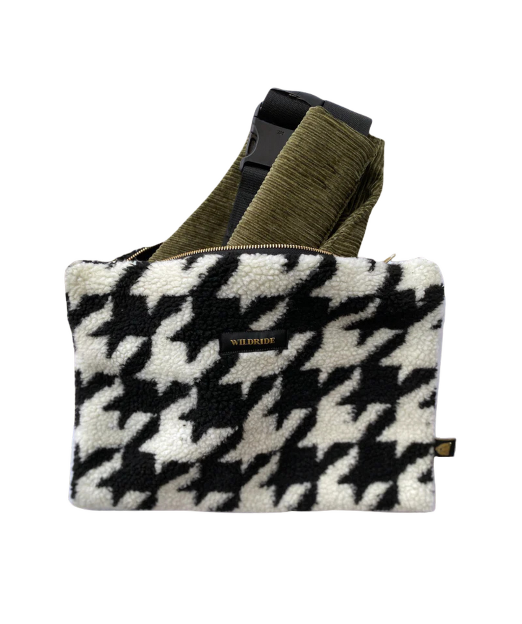 Toddler Carrier Bag - Houndstooth Teddy