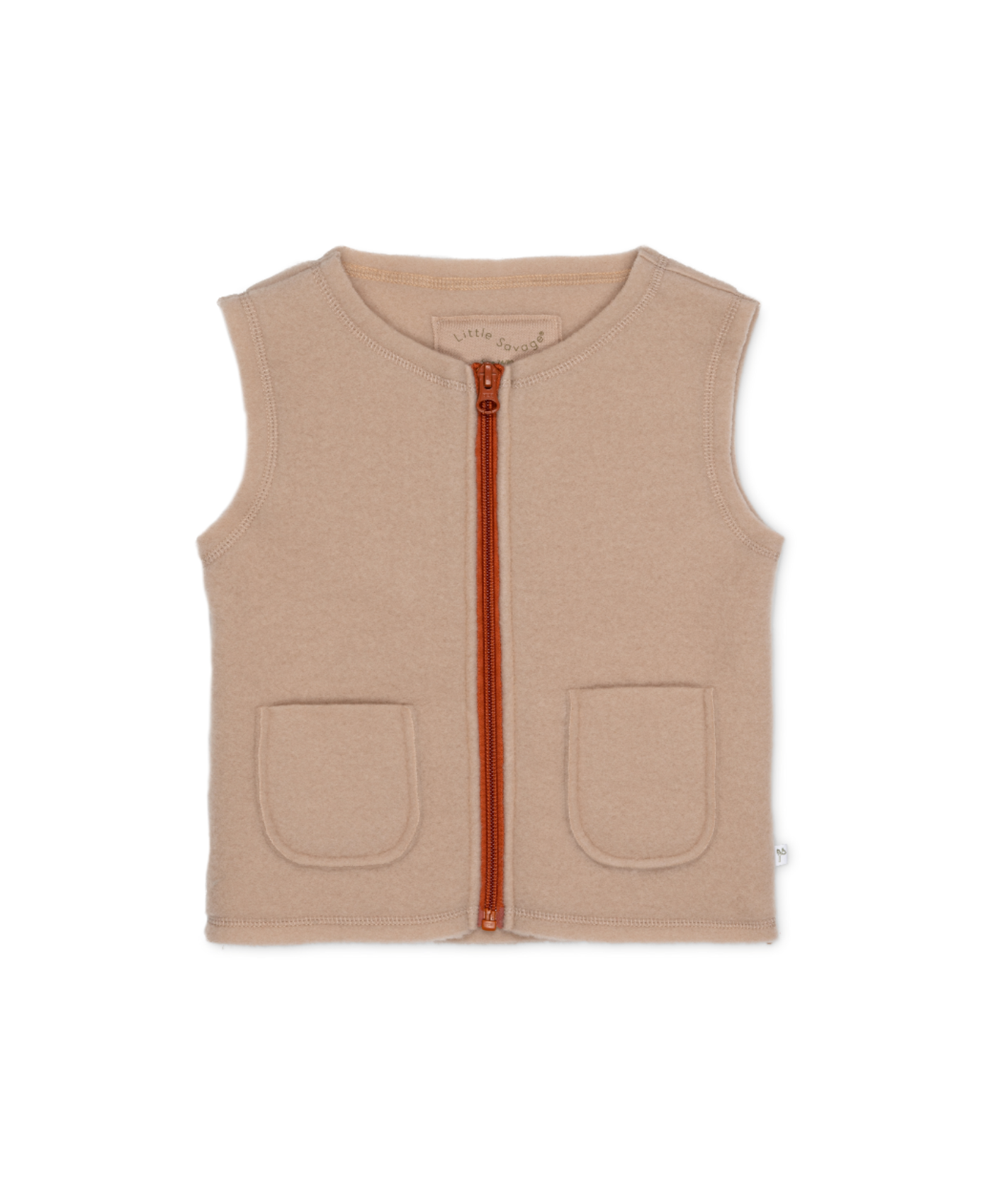 Weste aus gebürsteter Wolle