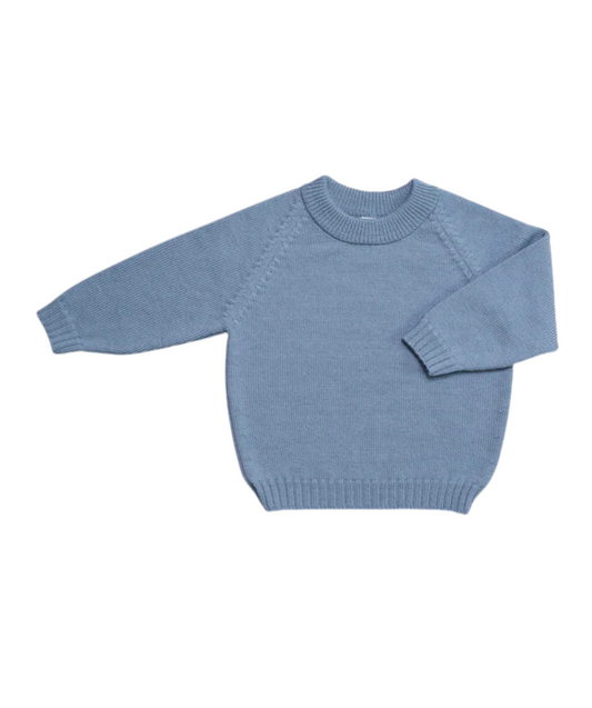 The Woolly Sweater 100% Merinowolle - Blue