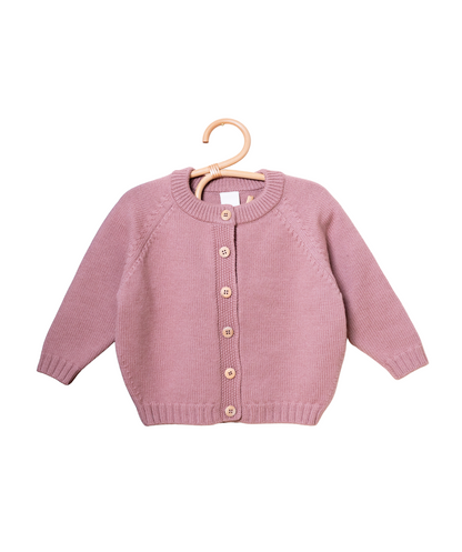 The Woolly Cardigan 100% Merinowolle - Rose