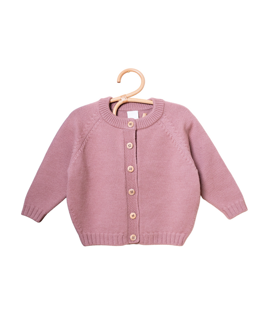 The Woolly Cardigan 100% Merinowolle - Rose