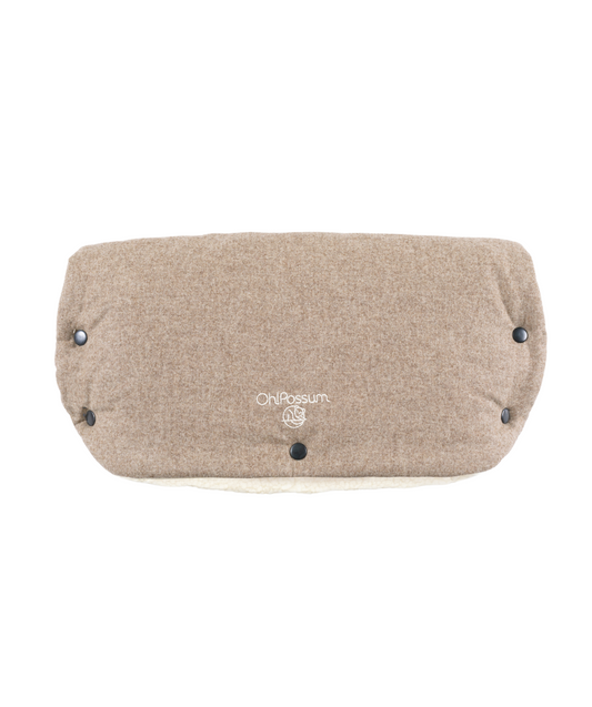 Handmuff 100% Merinowolle - Beige