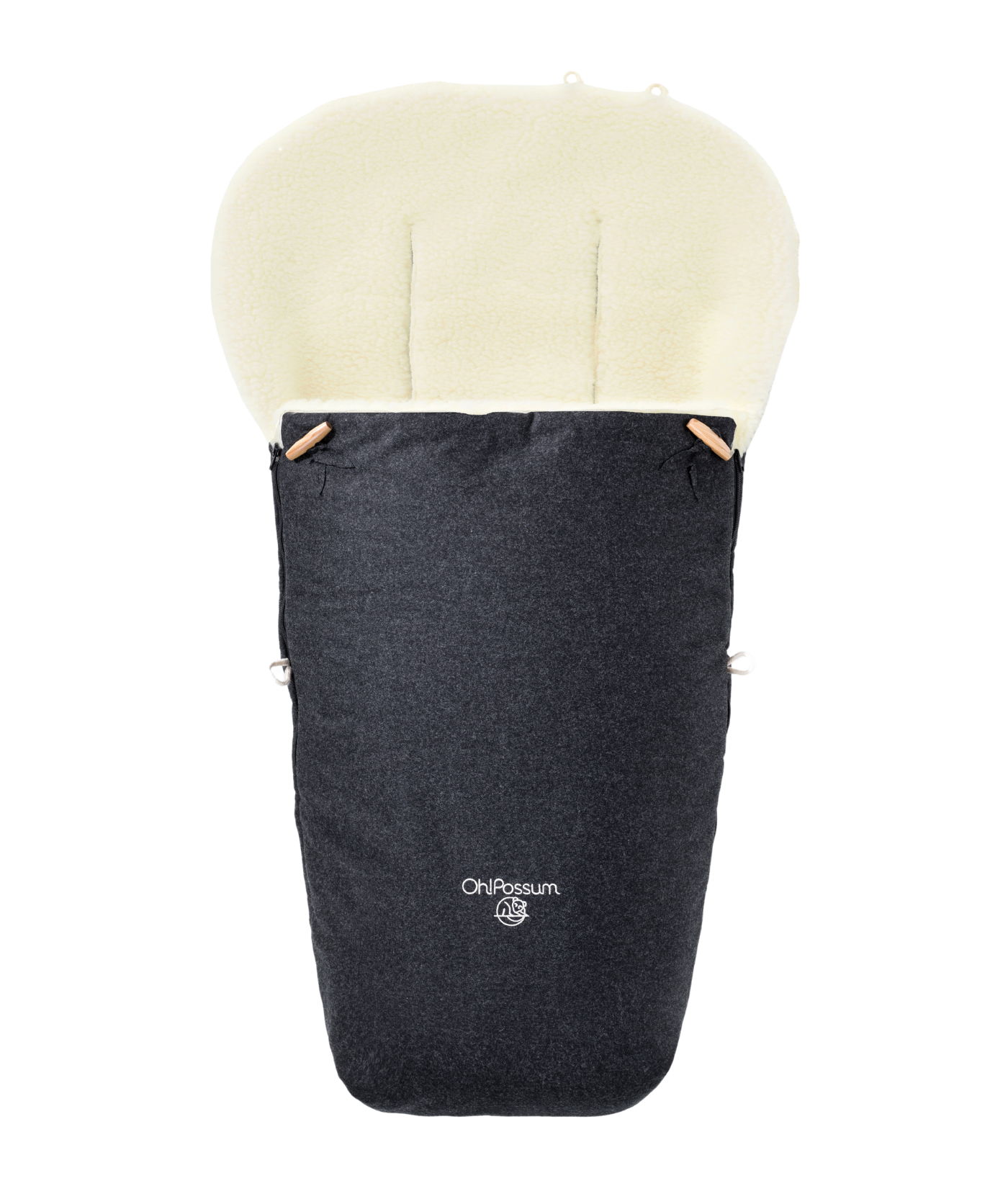 Fusssack Wombat 100% Merinowolle - Anthrazit