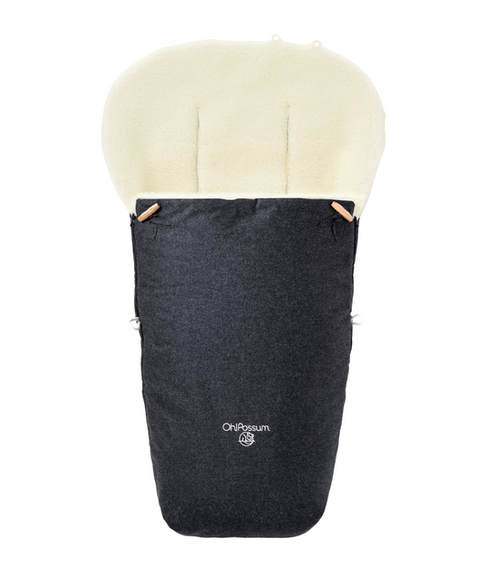 Fusssack Wombat 100% Merinowolle - Anthrazit