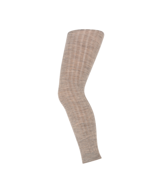 Leggings aus gerippter Wolle - Light Brown Melange
