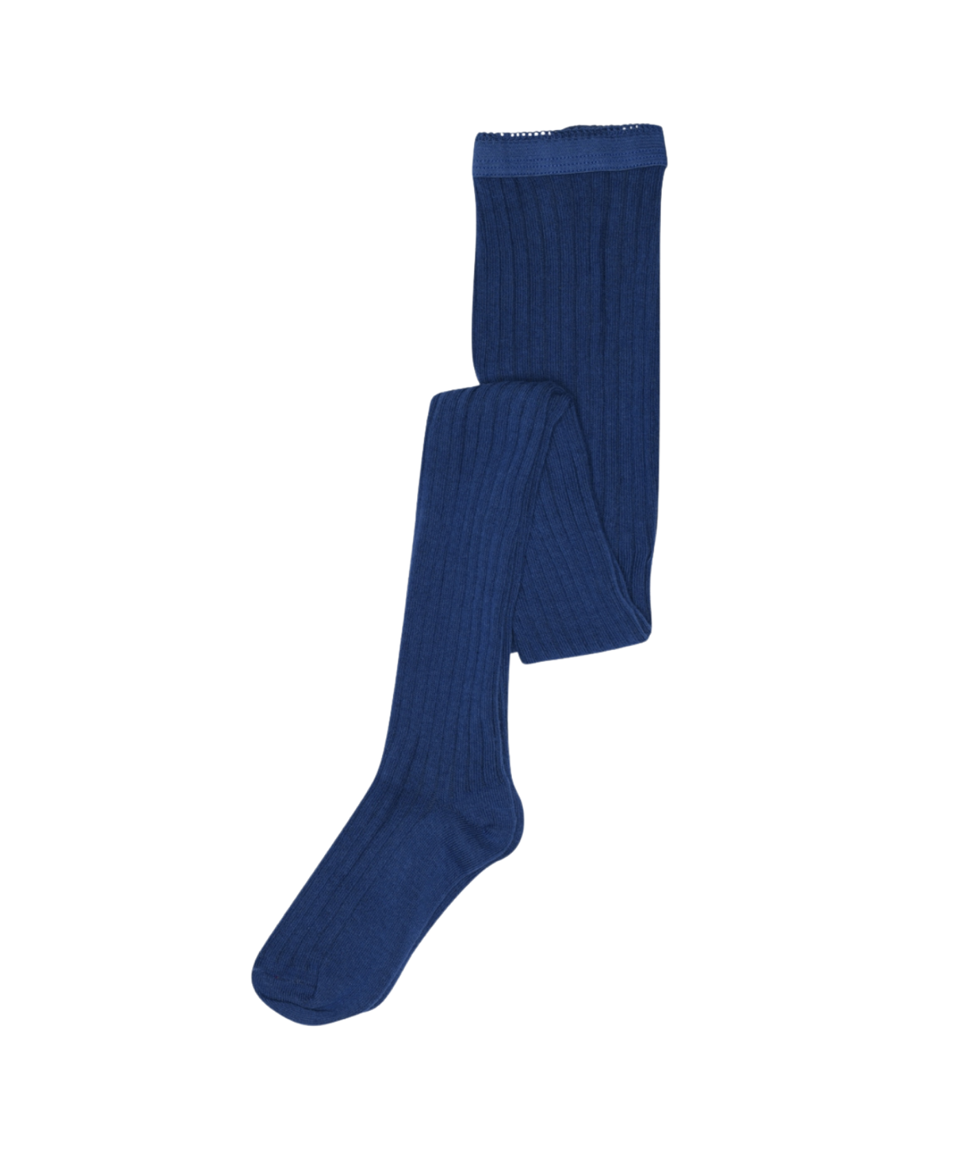 Strumpfhose aus gerippter Baumwolle - True Blue