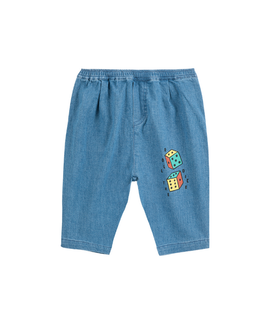 Roll The Dice light denim Pants - Blau