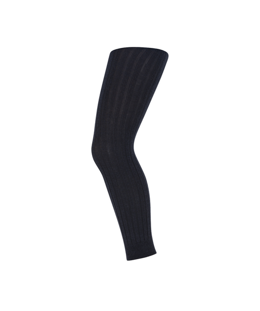 Leggings aus gerippter Wolle - Navy