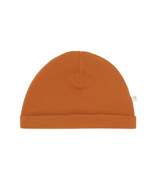 Beanie 100% Merinowolle - Rust